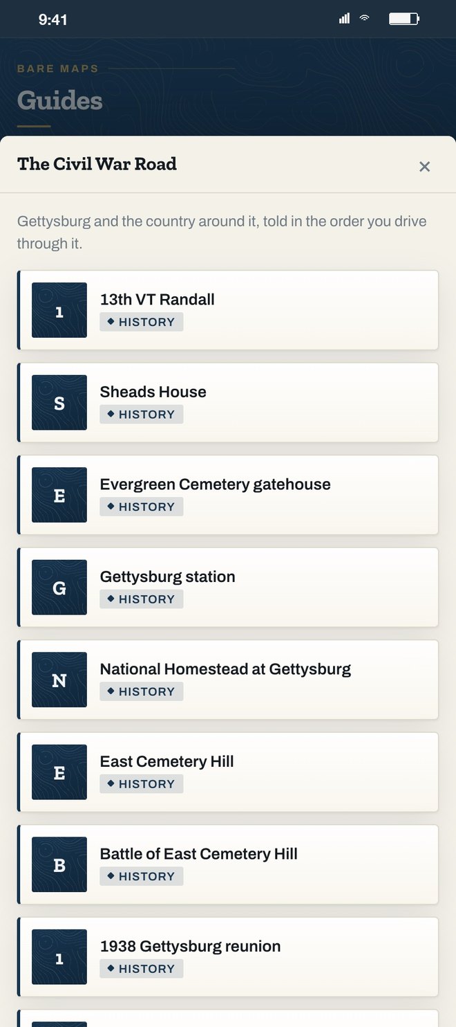 The Civil War Road guide with fourteen stops