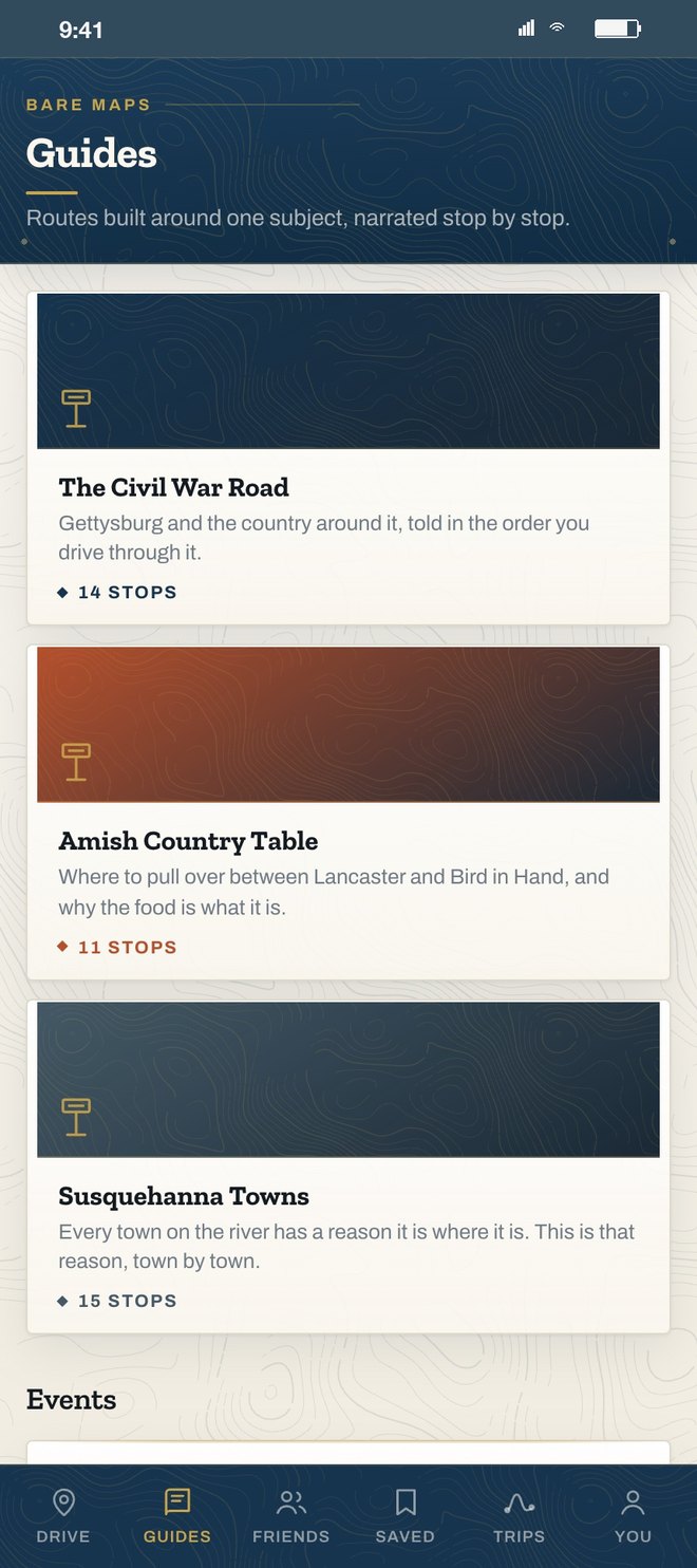 Guides: routes built around one subject