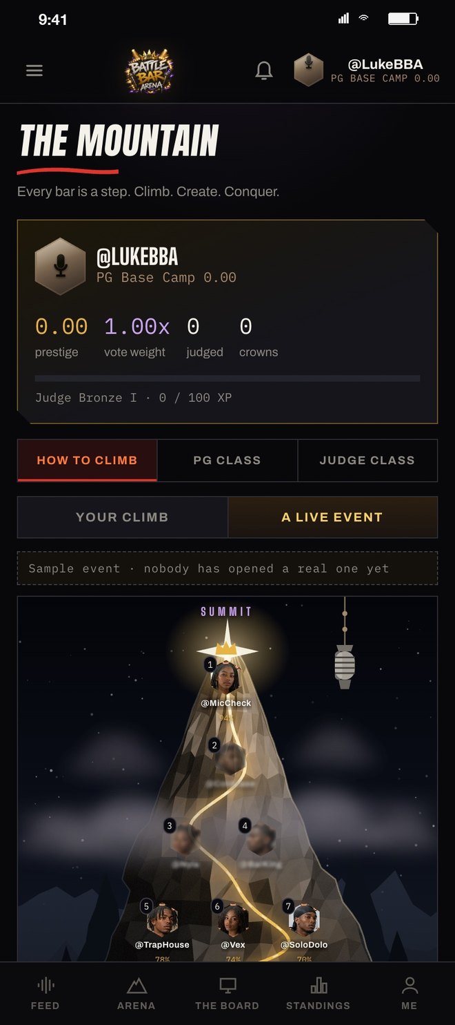 The mountain with a live event on it
