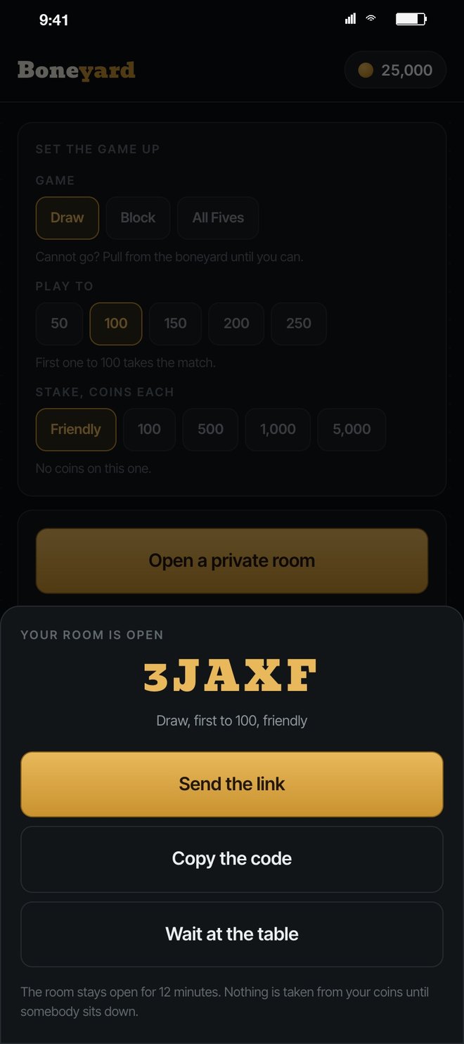 Your room is open with a five letter code