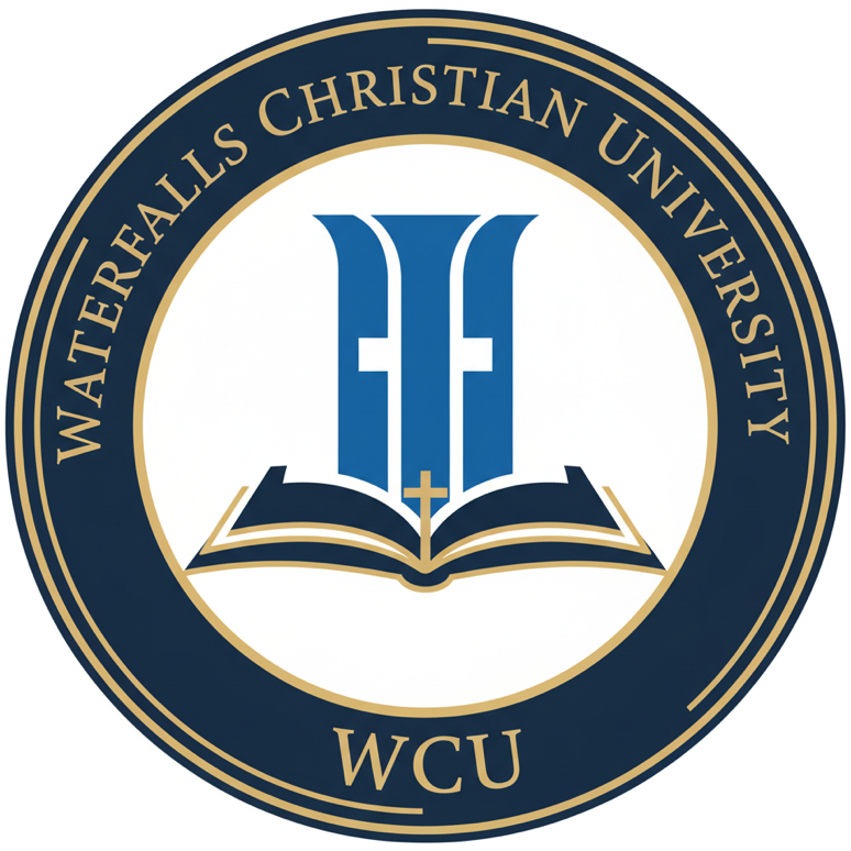 The seal of Waterfalls Christian University