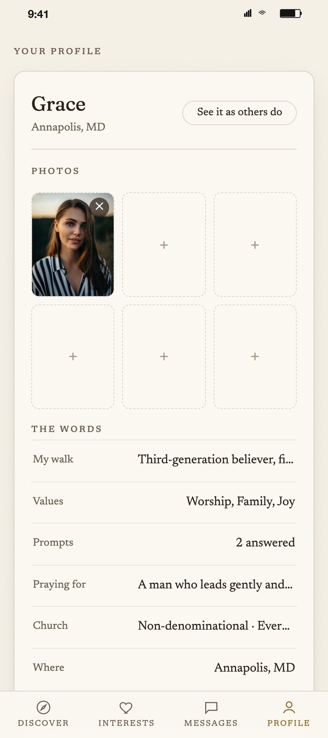 Your profile, and see it as others do