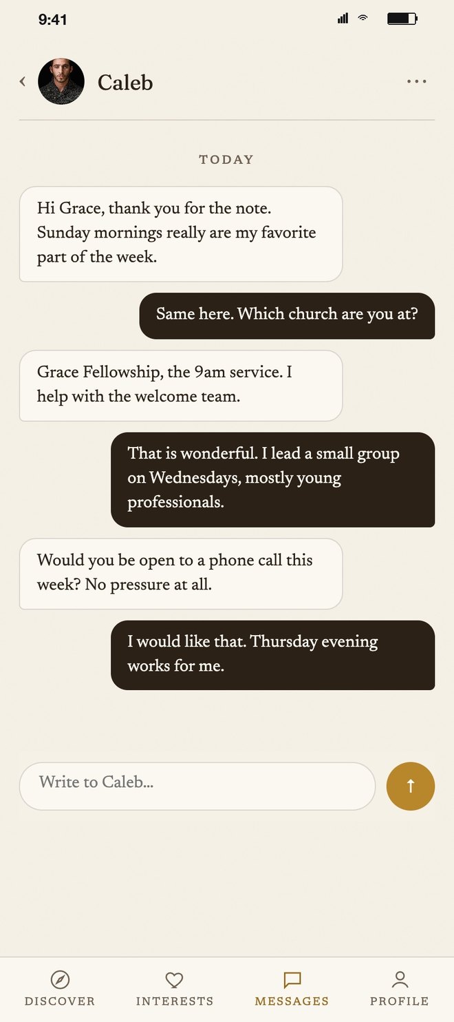 A conversation after mutual interest