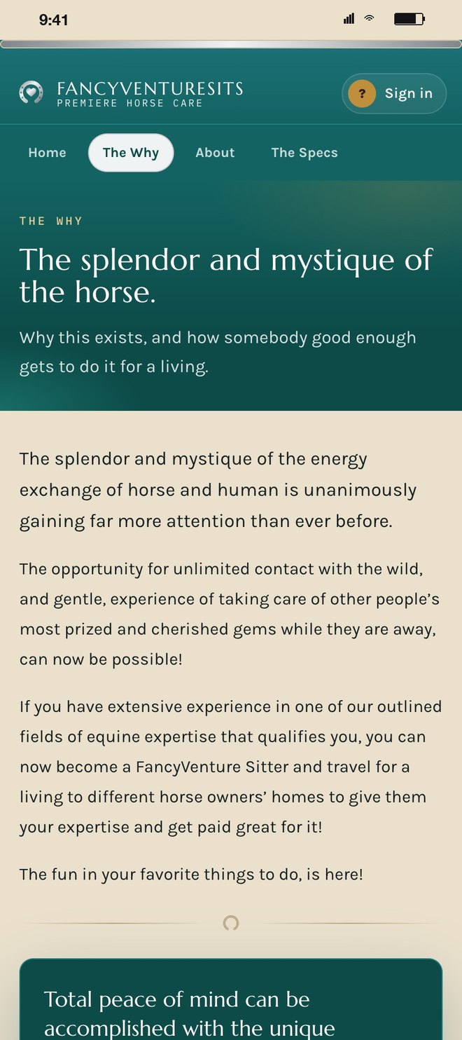 The Why page