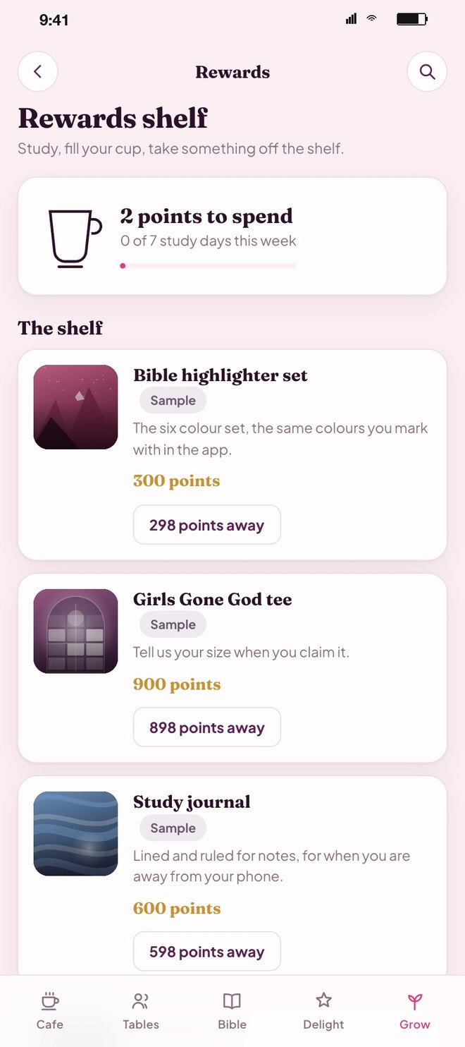 The rewards shelf