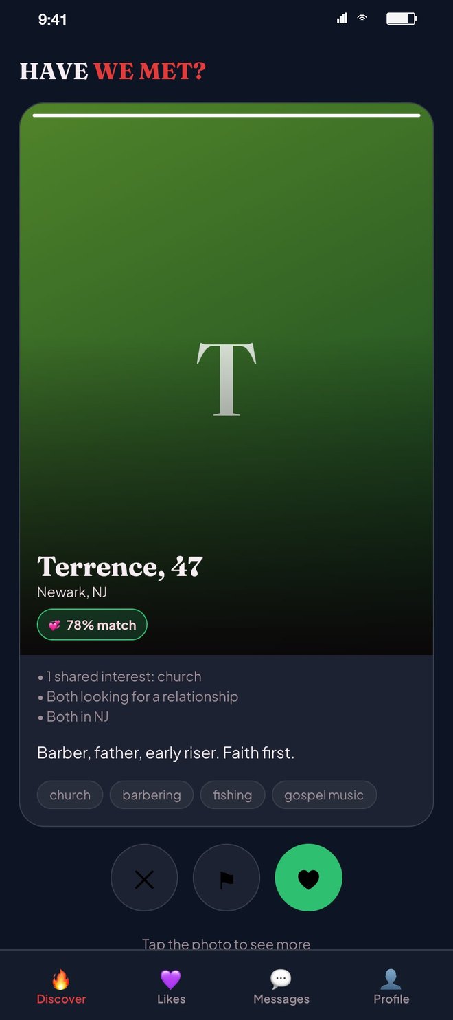 A profile card with a 78% match score and three reasons why