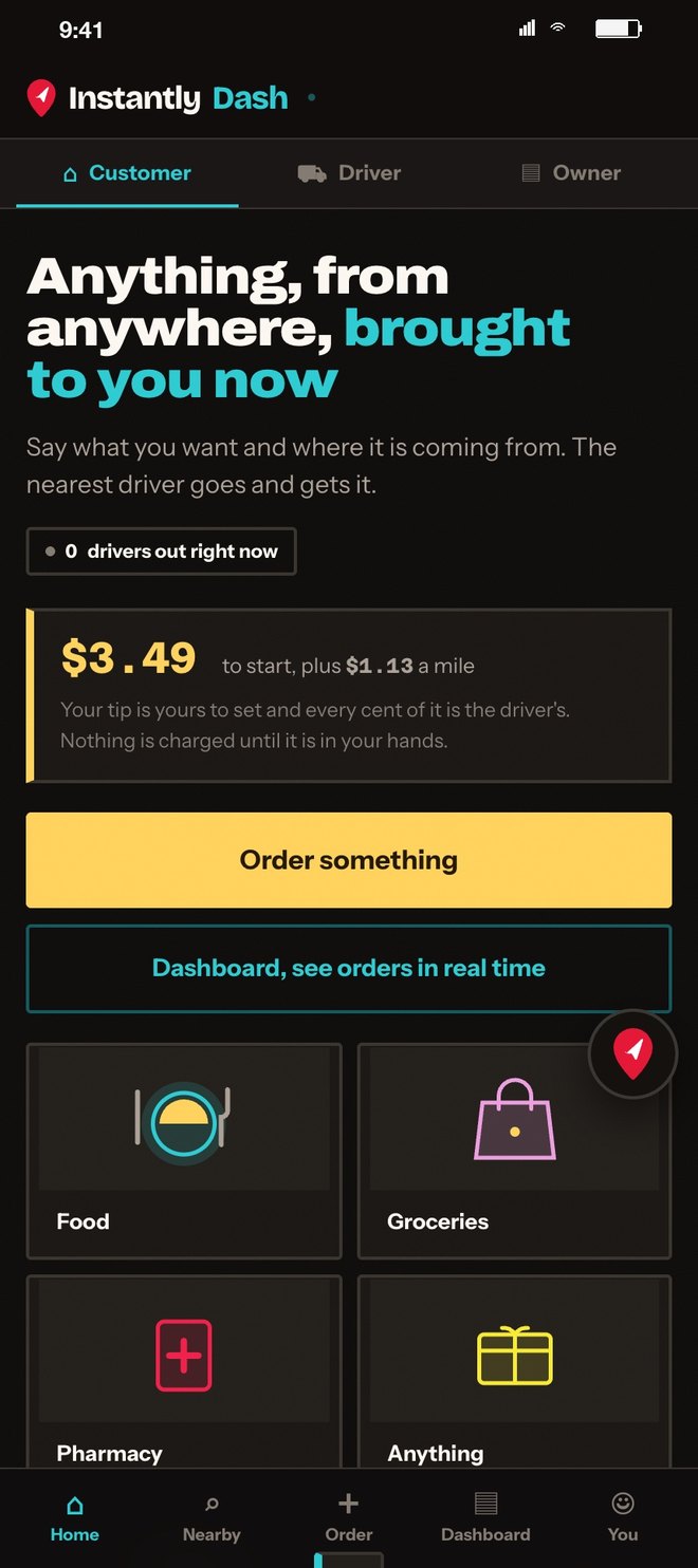 InstantlyDash front page