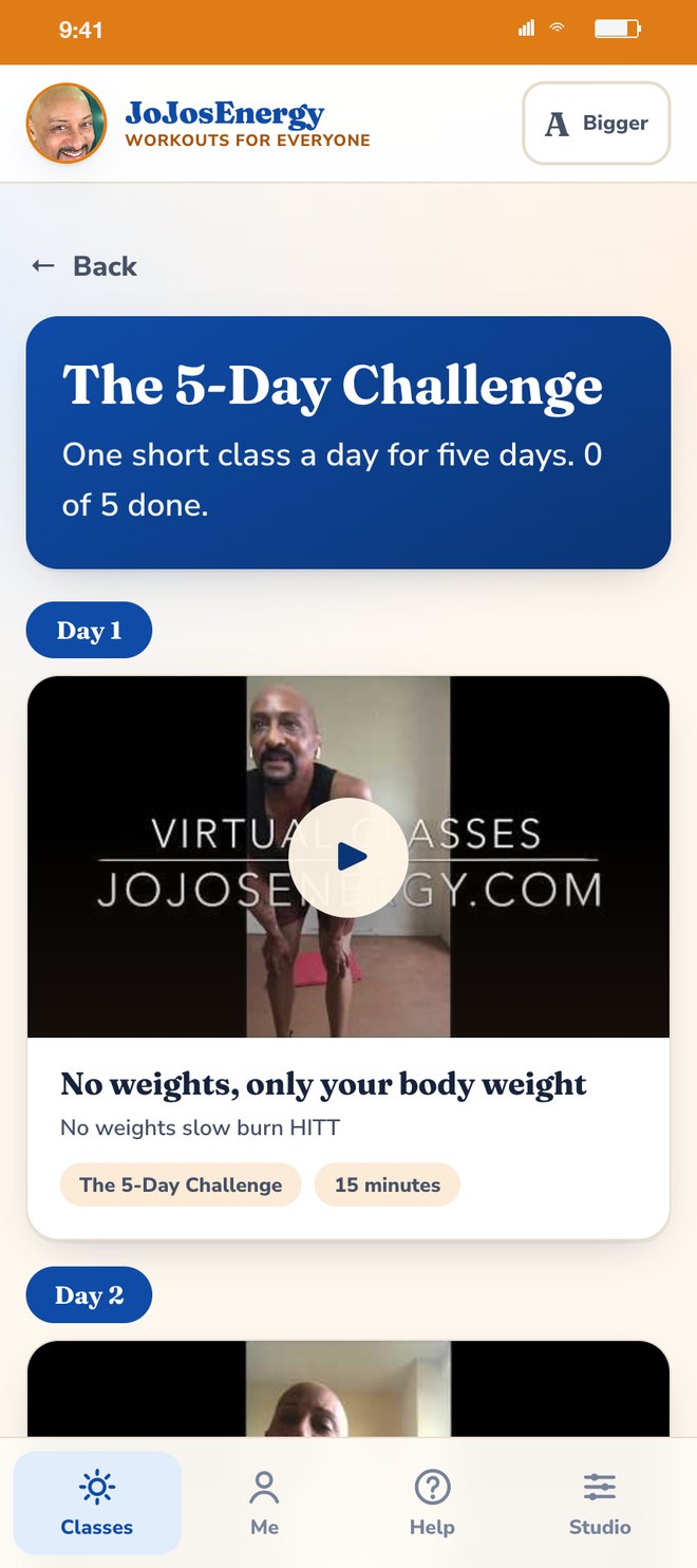 The 5-Day Challenge: one short class a day for five days, 0 of 5 done