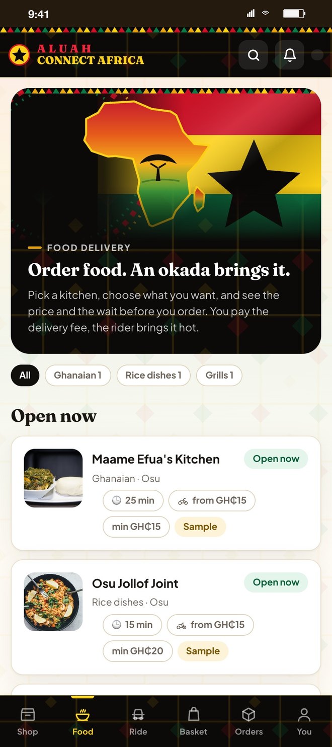 Order food, an okada brings it