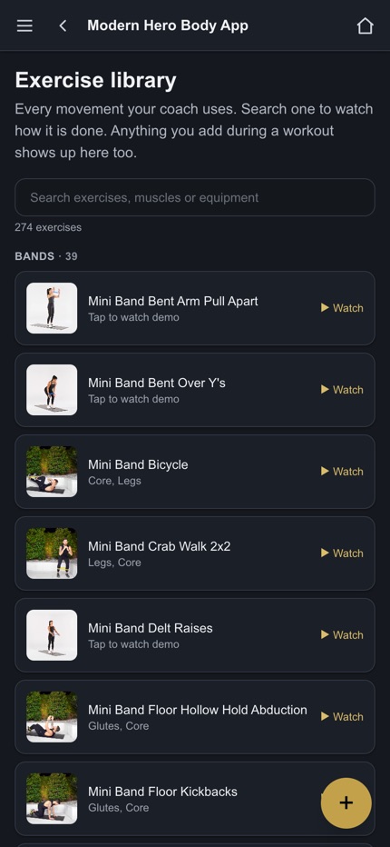 Exercise library