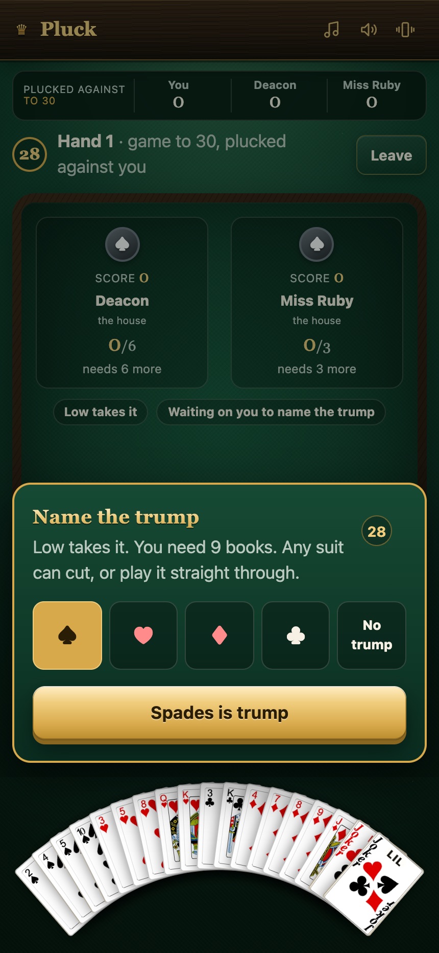 Any suit can be trumps