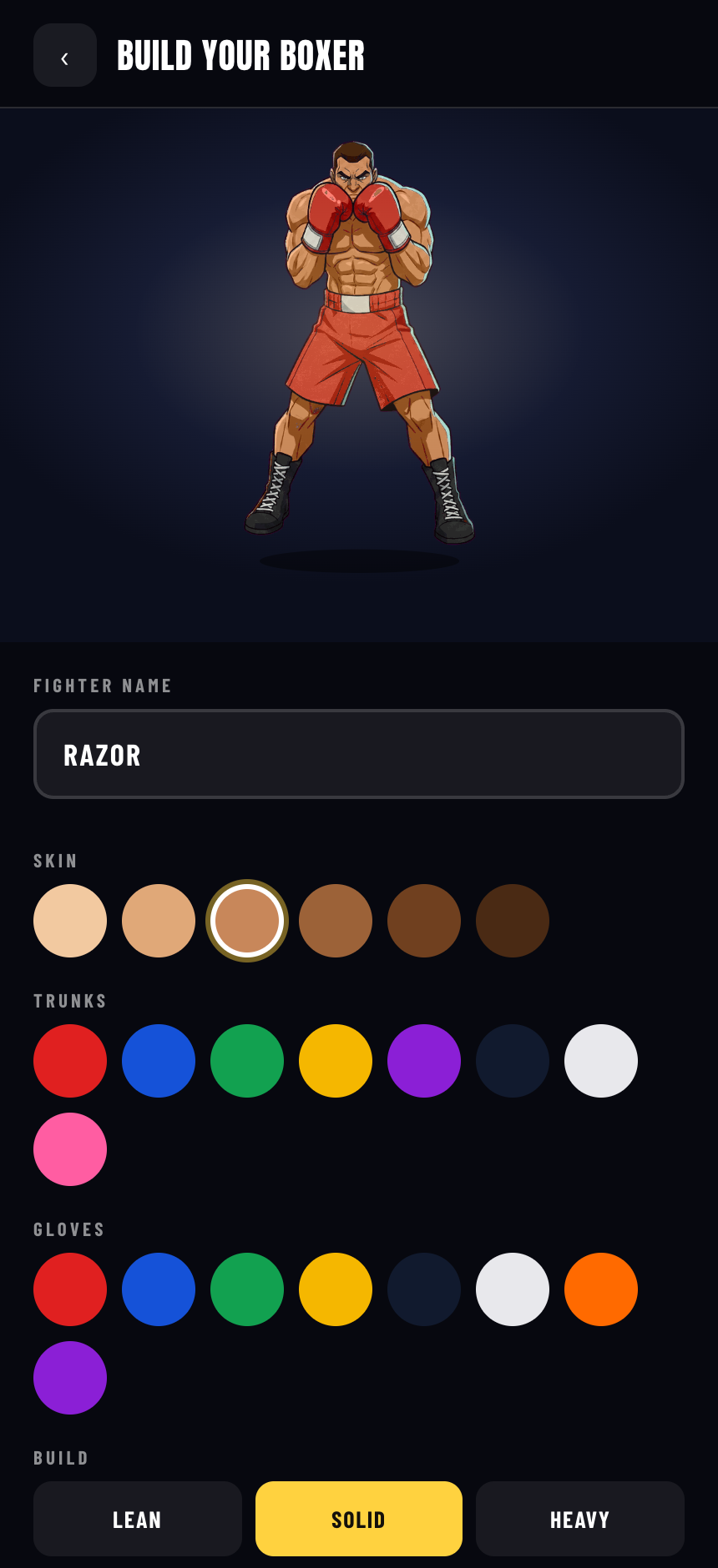 Build your fighter