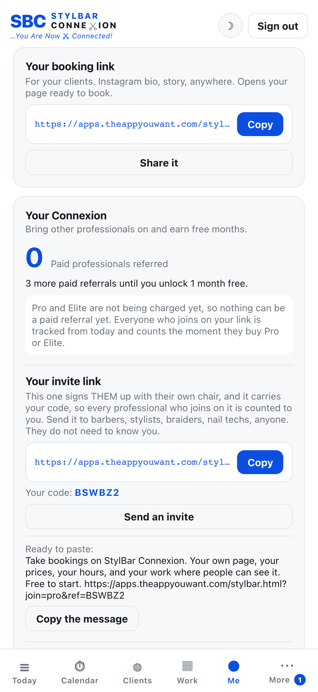 Your own booking link