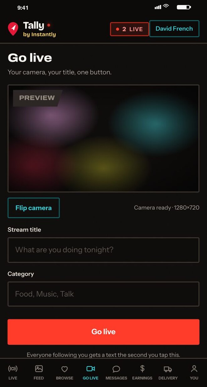 Go live from your phone