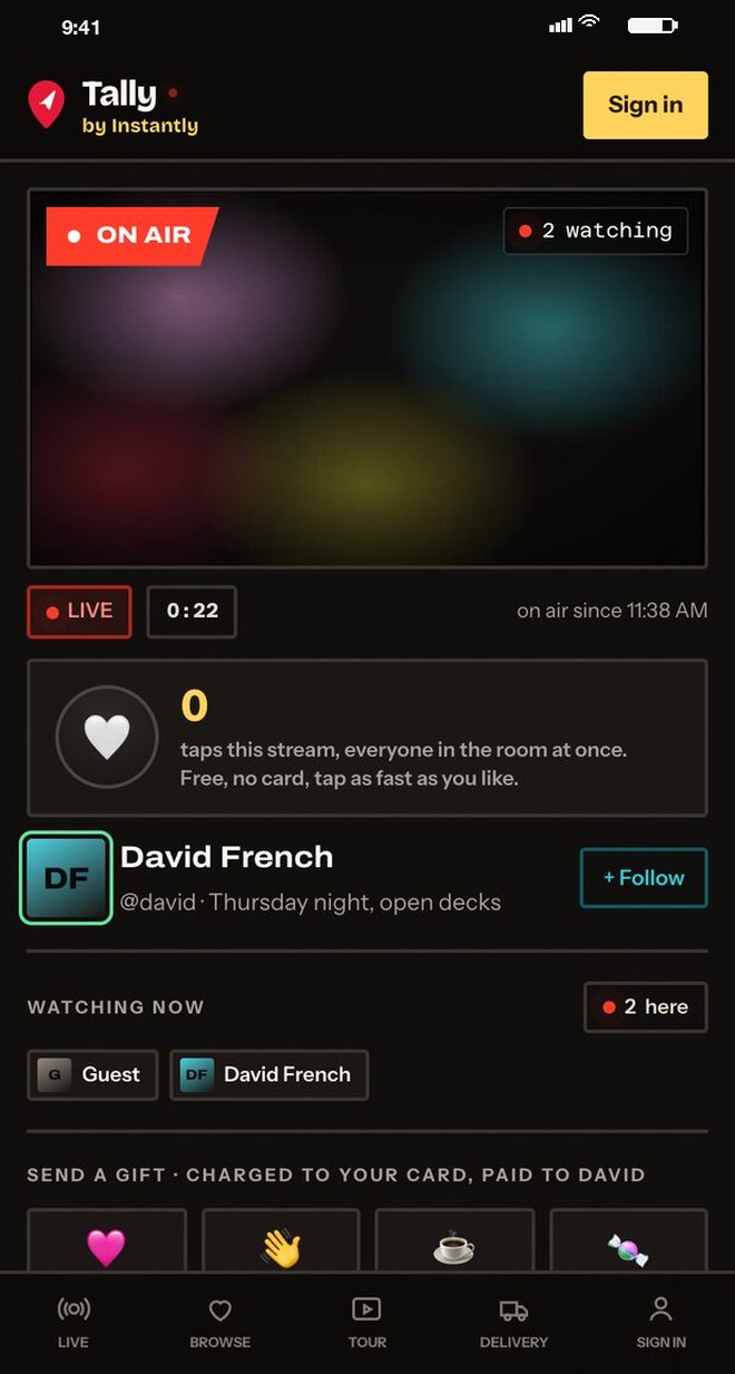 Watching a stream